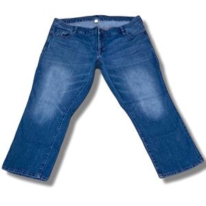Old Navy Size 22 Straight Blue Jeans Ankle or Petite Length Inseam 27 Inches